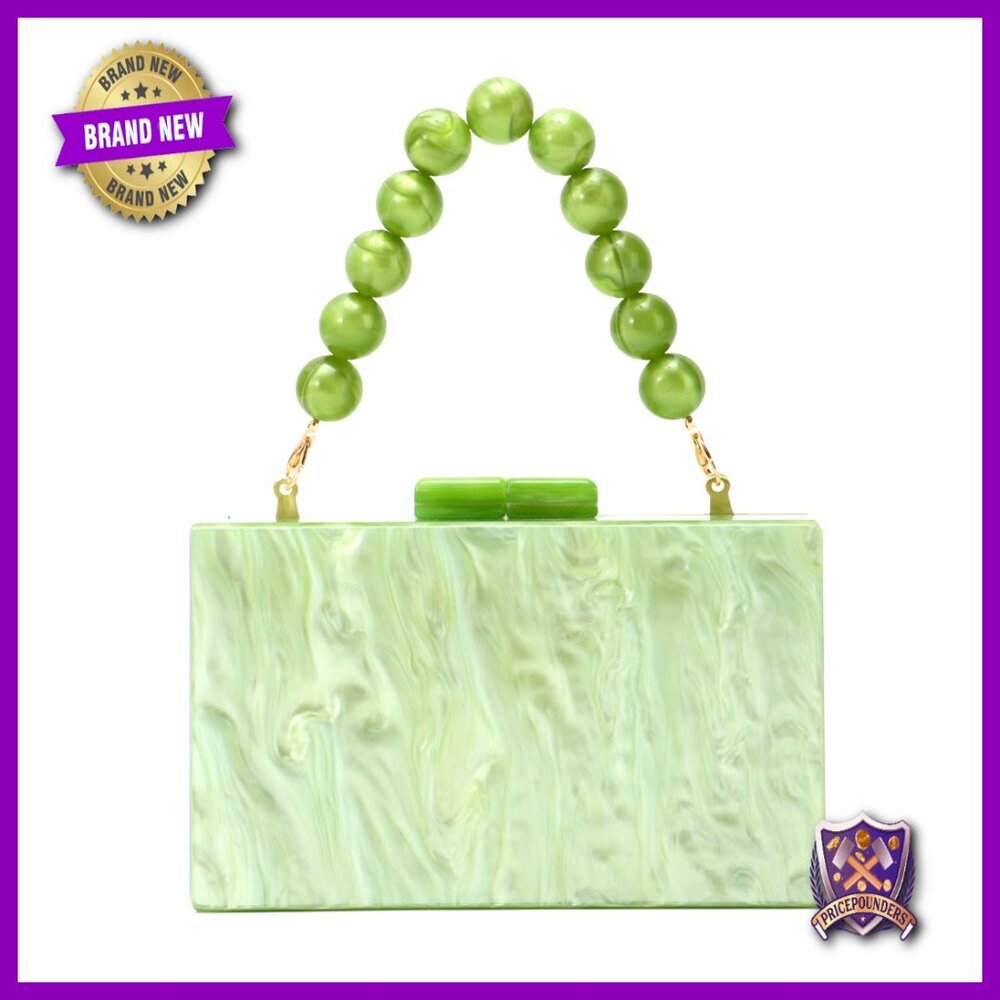 Acrylic Clutch Purse Elegant Evening Handbag Marble Party Shoulder Crossbody Bag